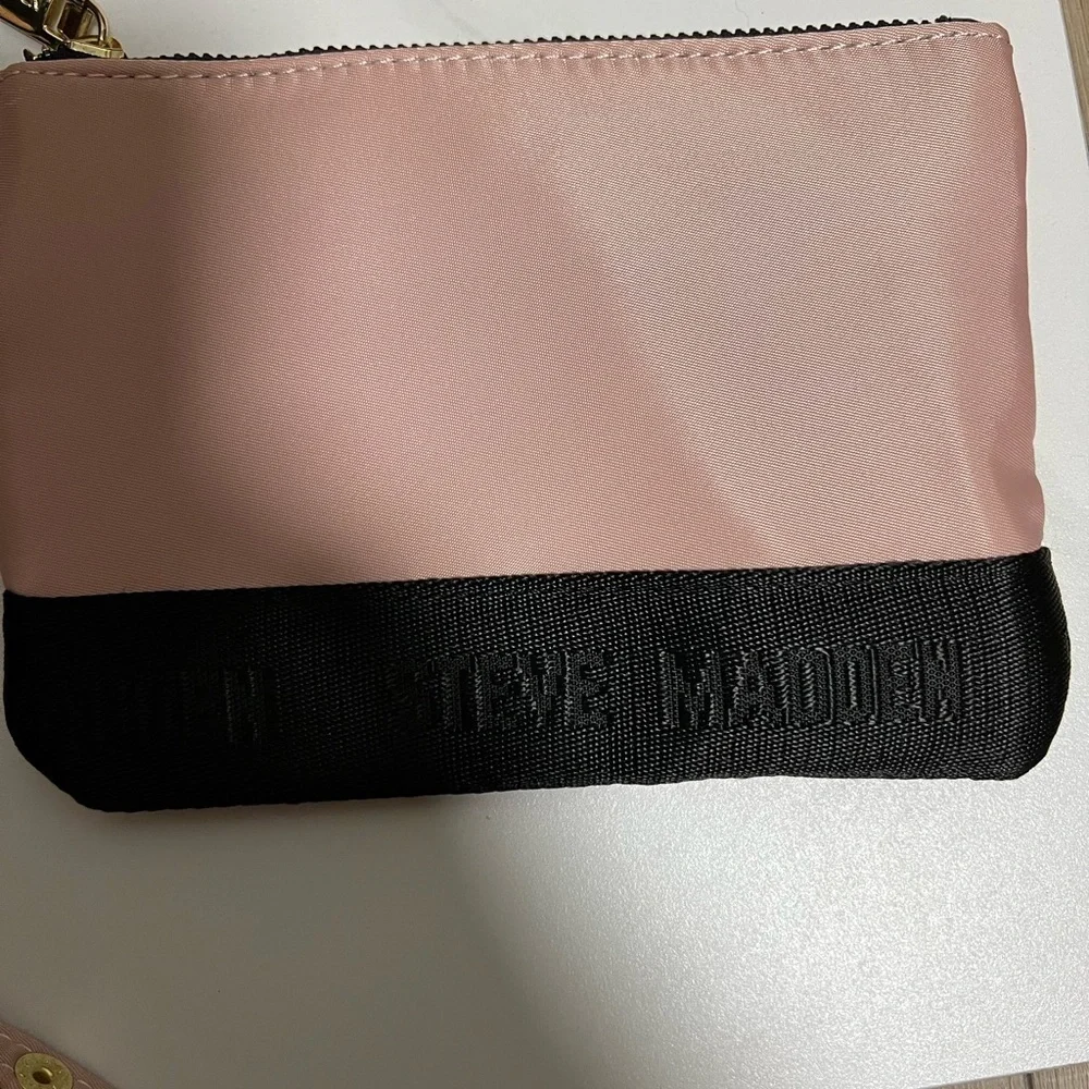 Steve Madden Pink and Black Clutch